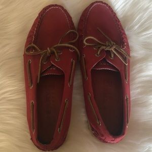 Red Sperry Top Sider